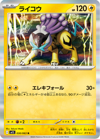 {030/063}Raikou | Japanese Pokemon Single Card - PokeNinJapan