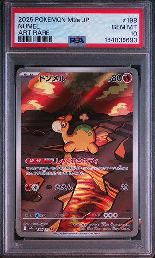[PSA 10]{198/193} NUMEL | Carta Pokémon japonesa gradada PSA