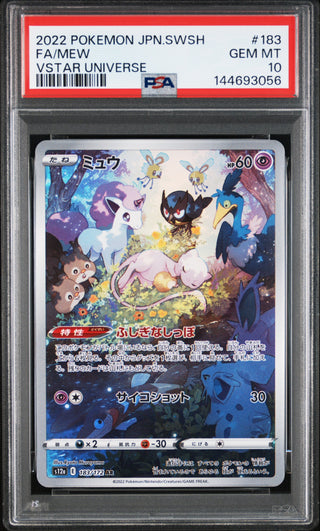 [PSA 10]{183/172} FA/MEW | Japanese Pokemon Card PSA Grading