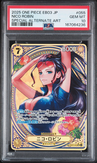 [PSA 10]{EB03-055} NICO ROBIN | Japanese One Piece Card PSA Grading