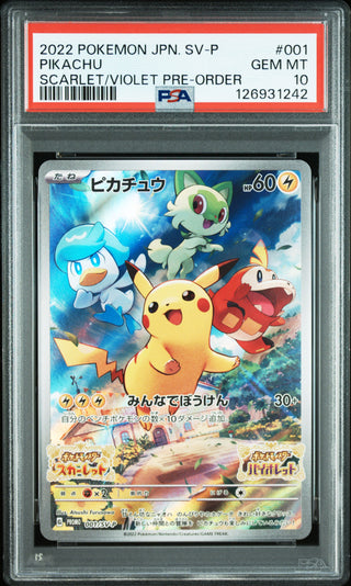 [PSA 10]{001} PIKACHU | Japanese Pokemon Card PSA Grading