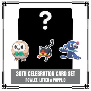 Pre-order {BOX} 30th Celebration Card Set Rowlet, Litten & Popplio | Japanese Pokemon Card Booster box Pre-order {BOX} 30th Celebration Card Set Rowlet, Litten & Popplio | Japanese Pokemon Card Booster box