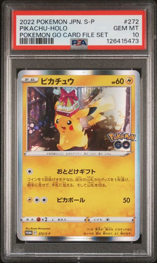 [PSA 10] {272/S - P} PIKACHU - HOLO | Japanese Pokemon Card PSA Grading - PokeNinJapan