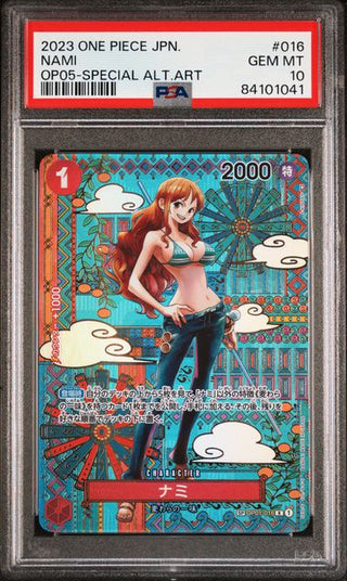 [PSA 10] {OP01 - 016 - SP} NAMI | Japanese One Piece Card PSA Grading - PokeNinJapan