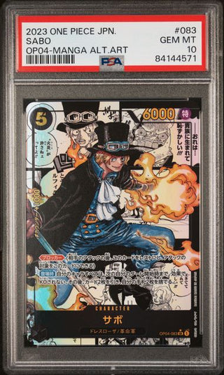 [PSA 10] {OP04 - 083} SABO | Japanese One Piece Card PSA Grading - PokeNinJapan