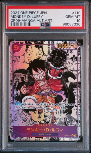 [PSA 10] {OP09 - 119} MONKEY D. LUFFY | Japanese One Piece Card PSA Grading - PokeNinJapan