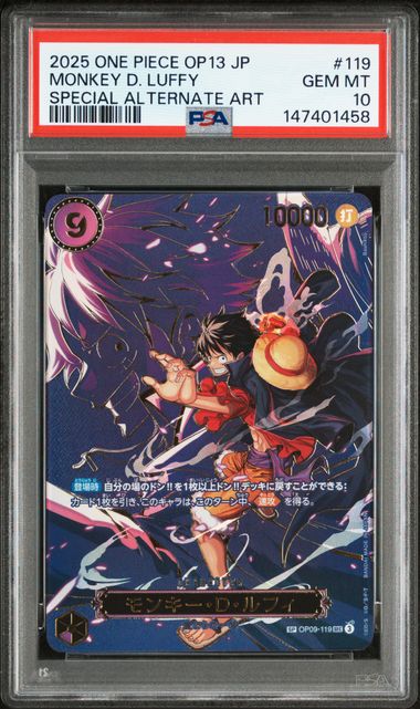 PSA 10] MONKEY D. LUFFY OP09-119-SP Card - PokeNinJapan