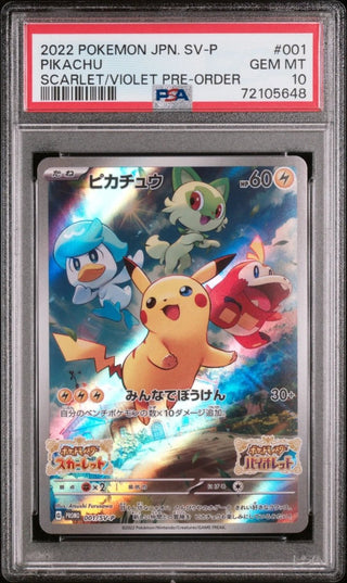 [PSA 10]{001/SV - P}PIKACHU | Japanese Pokemon Card PSA Grading - PokeNinJapan