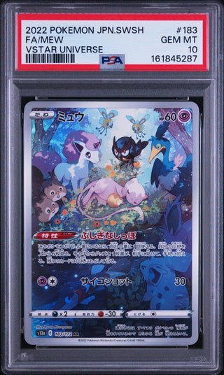 [PSA 10]{183/172} FA/MEW | Japanese Pokemon Card PSA Grading - PokeNinJapan