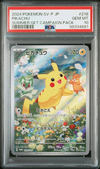 [PSA 10]{218/SV - P}PIKACHU| Japanese Pokemon Card PSA Grading - PokeNinJapan