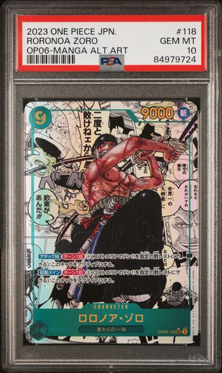 [PSA 10]{OP06-118} RORONOA ZORO | Japanese One Piece Card PSA Grading - PokeNinJapan