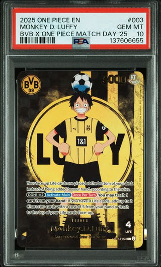 [PSA 10]{ST13-003} MONKEY D. LUFFY | Japanese One Piece Card PSA Grading - PokeNinJapan