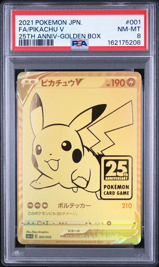 [PSA 8]{001/015} FA/PIKACHU V | Japanese Pokemon Card PSA Grading - PokeNinJapan